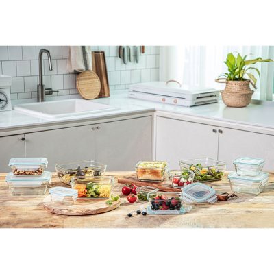 Glasslock Duo 3 Piece Clear Glass Microwave Safe Divided Food Storage  Containers, 1 Piece - Fred Meyer