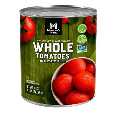 Member's Mark Whole Peeled Tomatoes In Tomato Juice, 102 oz.