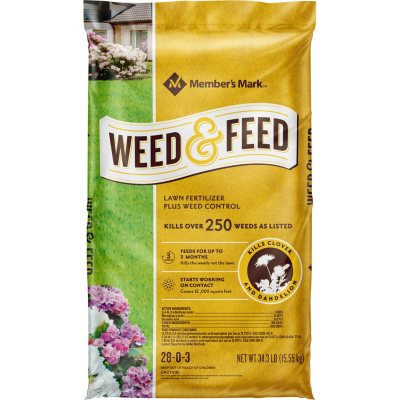 Members's Mark Weed & Feed Lawn Fertilizer Plus Weed Control 28-0-3, 34.3  Lbs. - Sam's Club