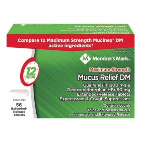 Members Mark Mucus Relief DM Tablets (56 ct.)
