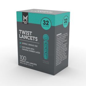 Member's Mark Twist Lancet Single Use, 32 Gauge 100 ct.