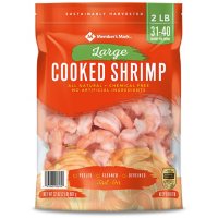 Member's Mark Cooked Large Shrimp, Frozen (2 lb. bag, 31-40 pieces per pound)