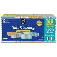 Member's Mark Soft & Strong Facial Tissues, 12 Flat Boxes, 160 2-Ply Tissues per Box (1920 Tissues Total)