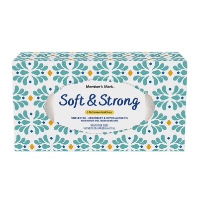 Great Value Everyday Soft 2-Ply Facial Tissues, 160 Tissues