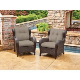 Member S Mark Agio Heritage Sunbrella Woven Club Chair 2 Pack