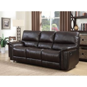 Member S Mark Buchanan Top Grain Leather Motion Sofa Sam S