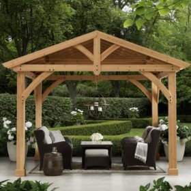 Member’s Mark Savannah Cedar and Aluminum Gazebo - 11’ x 13’