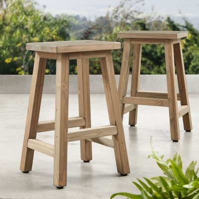 Member s Mark Charleston Bar Height Premium Cedar Stools Set of 2