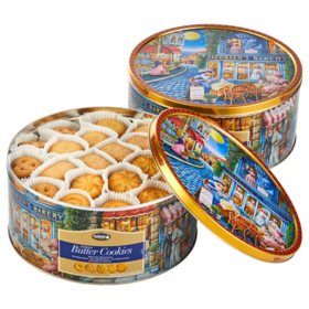 Jacobsens Original Premium Danish Butter Cookies in Tin, 3.5 lbs., 2 pk.