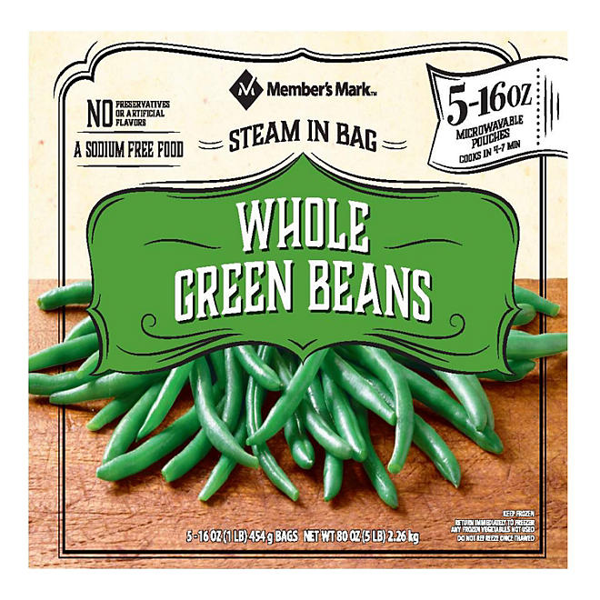 Member's Mark Whole Green Beans (16 oz. pouches, 5 ct.)