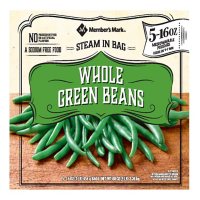 Member's Mark Whole Green Beans (16 oz. pouches, 5 count)