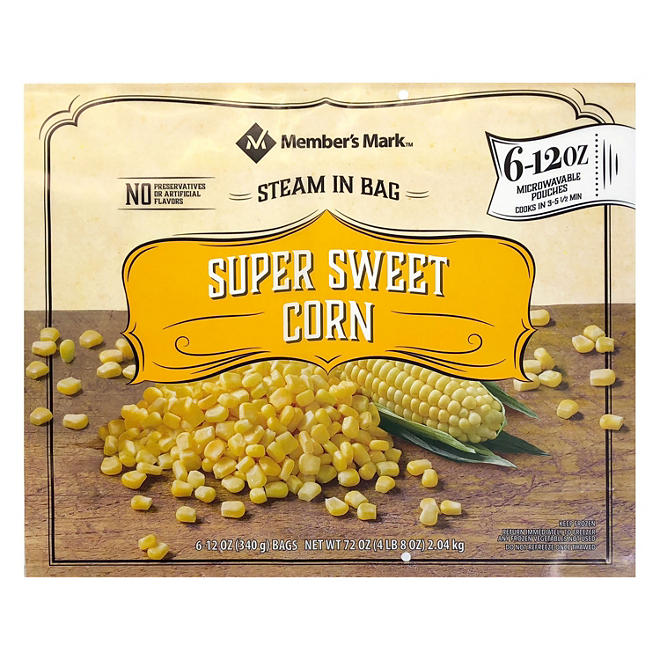 Member's Mark Sweet Corn, Frozen (12 oz. pouches, 6 pack)