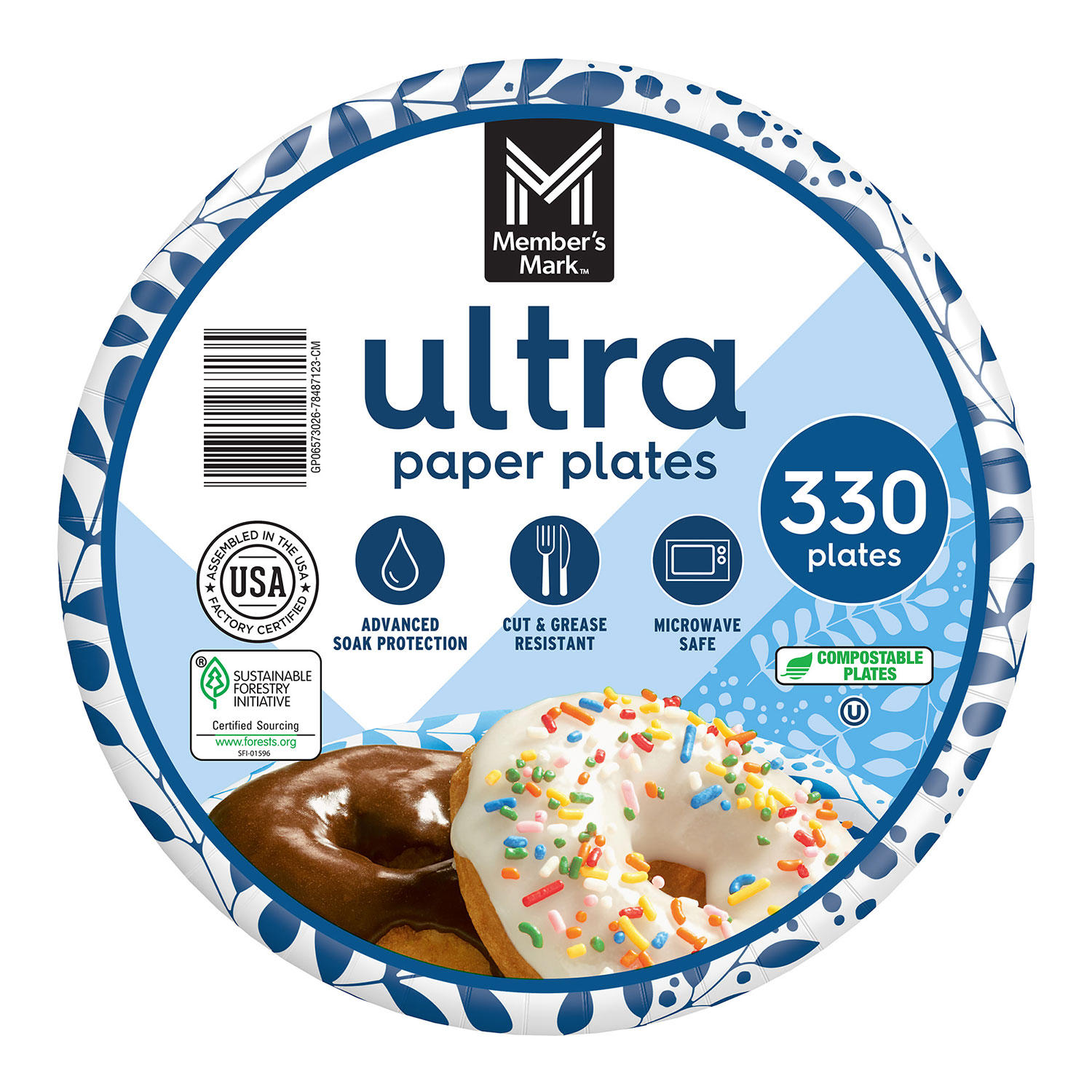 Member's Mark Ultra Dessert/Snack Paper Plates (6.875', 330 ct.)