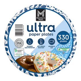 Member's Mark Ultra Dessert/Snack Paper Plates, 6.875", 330 ct.
