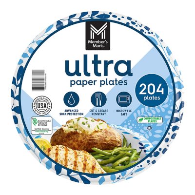 Member's Mark Ultra Dinner Paper Plates, 10 (204 ct.) - Sam's Club