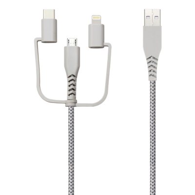 Member's Mark 6' Micro USB Cable with Lightning and USB C Adapter 3-in-1  Combo - Sam's Club