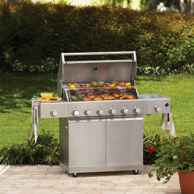 Huntsville Silver 6 Burner Gas BBQ Grill