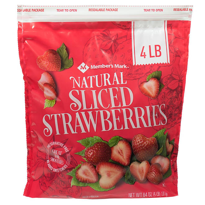 Member's Mark Natural Sliced Strawberries 64 oz.