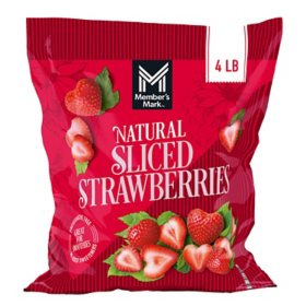 Member's Mark Natural Sliced Strawberries, Frozen, 4 lbs.