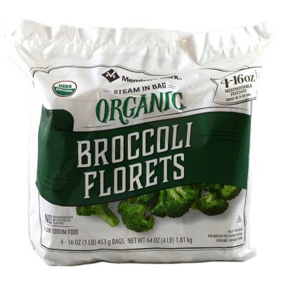 Member's Mark Organic Steamable Broccoli Florets (4 lbs.) Sam's Club