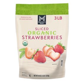 Member's Mark Organic Sliced Strawberries, Frozen (3 lbs.)