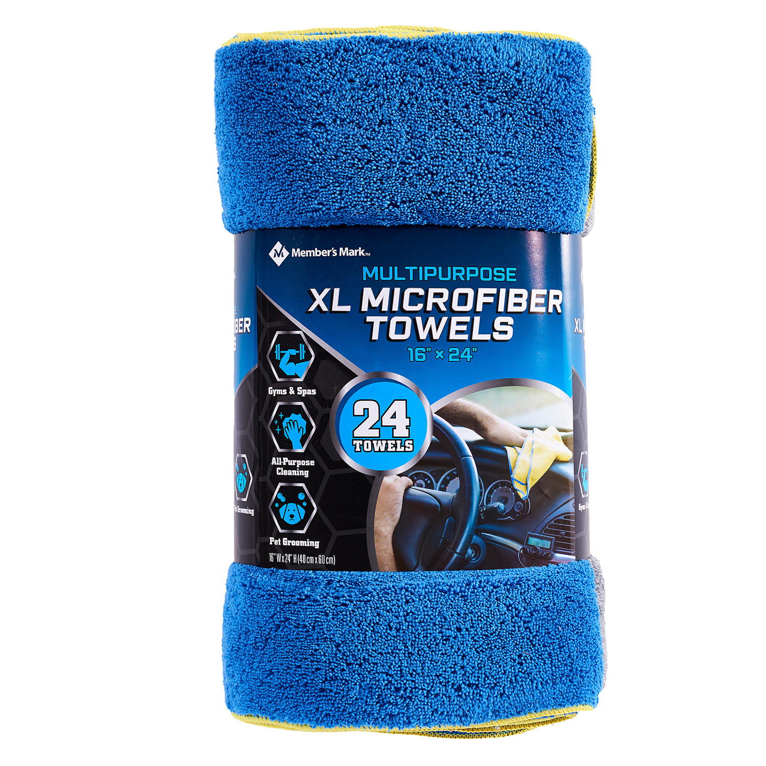 Member's Mark 24 Pack Microfiber Towels (3 Color Pack)
