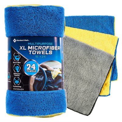 14 in. x 14 in. Microfiber Cloth Towels (24-Pack)