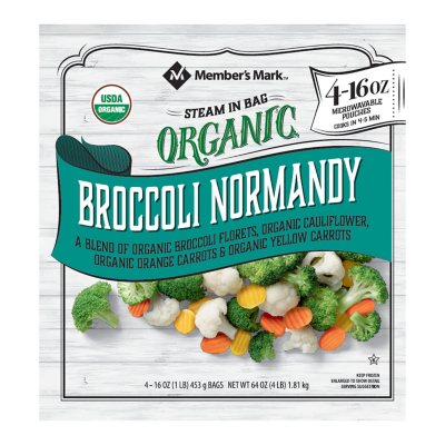 Member's Mark Organic Broccoli Normandy (16 oz. pouches, 4 pk.) Sam's