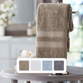 Mainstays Solid Adult 6-Piece Bath Towel Set, School Grey 