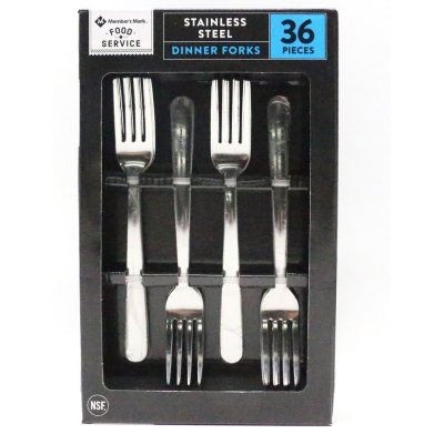 Silver 36 Forks Members Mark 599747 Dinner Forks-36ct 