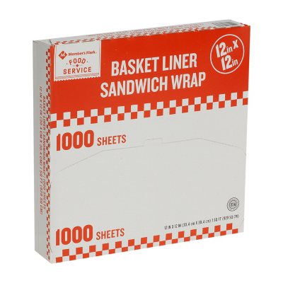 Member's Mark Basket Liner Sandwich Wrap Sheets - 1000 Each