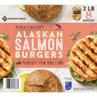 Member's Mark Alaskan Salmon Burgers, Frozen (2 lbs., 8 ct.)