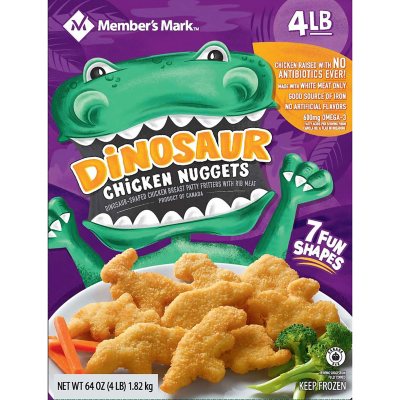 Member S Mark All Natural Dinosaur Chicken Nuggets 4 Lbs Sam S Club