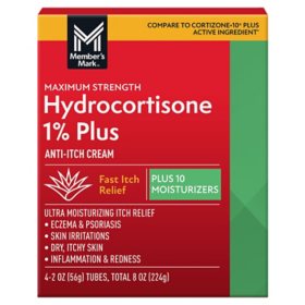 Member's Mark Hydrocortisone 1% Anti-Itch Cream, 2 oz., 4 pk.