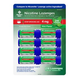Member's Mark Nicotine Lozenge 4mg, Mint Flavor (27 ct., 8pk.)