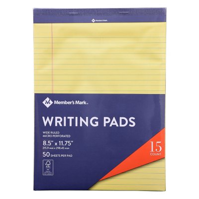 Member's Mark Legal Writing Pad - Perforated Canary 15-Pack - Sam's Club