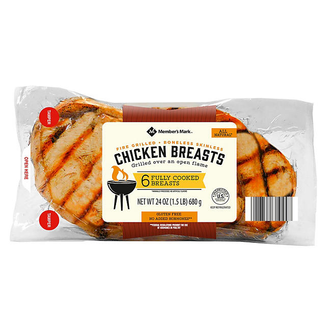 Member's Mark Fire Grilled Chicken Breasts, Fresh 6 ct.