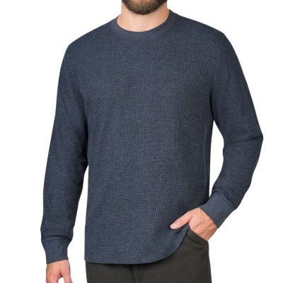 Member's Mark Men's Waffle Knit Soft Wash Long Sleeve Thermal Crew Top 
