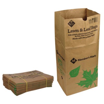 49022-10PK Heavy Duty Brown Paper Lawn and Refuse Bags for Home and Garden 30 gal 10 Lawn Bags 