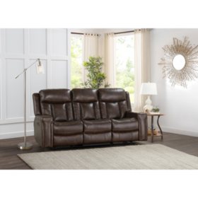 Member S Mark Standage Leather Motion Sofa Sam S Club