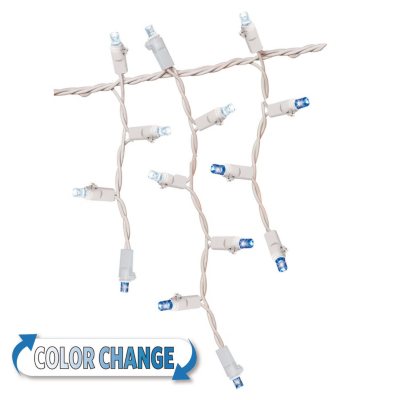 Living Solutions Blue And White Color Changing Icicle LED Lights 