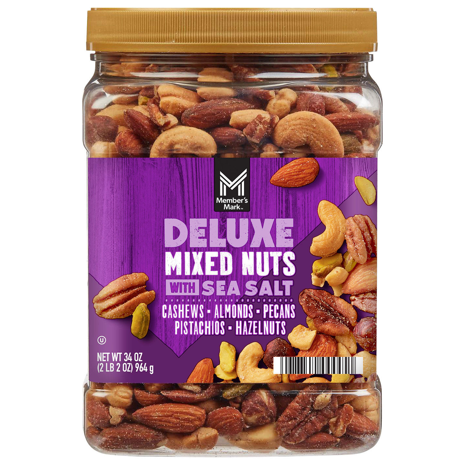 Member's Mark Deluxe Mixed Nuts with Sea Salt 34 oz.