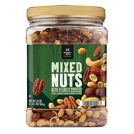 Member's Mark Roasted and Salted Mixed Nuts with Peanuts (34 oz.)