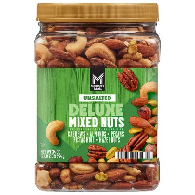 Member's Mark Unsalted Deluxe Mixed Nuts (34 oz.) - Sam's Club
