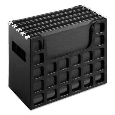 Pendaflex DecoFlex Desktop File w/Folders Letter Plastic 12 3/4 x 10 x 11 Black 