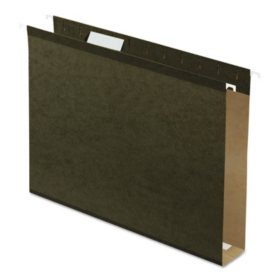 Pendaflex 2&rdquo; Reinforced Extra Capacity Hanging Folders, Standard Green Letter, 25 ct.