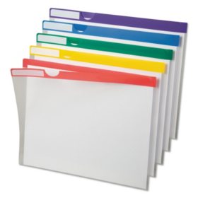 Pendaflex Clear Poly Index Folders, Assorted Colors (Letter, 10 ct.)