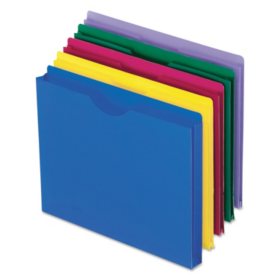 Pendaflex 1&rdquo; Expanding Poly File Jackets, Assorted Colors (Letter, 10 ct.)