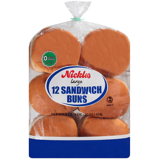 Nickles Large Sandwich Buns 22 oz.