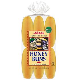 Nickles Country Style Honey Buns Hot Dog Buns 17 oz.